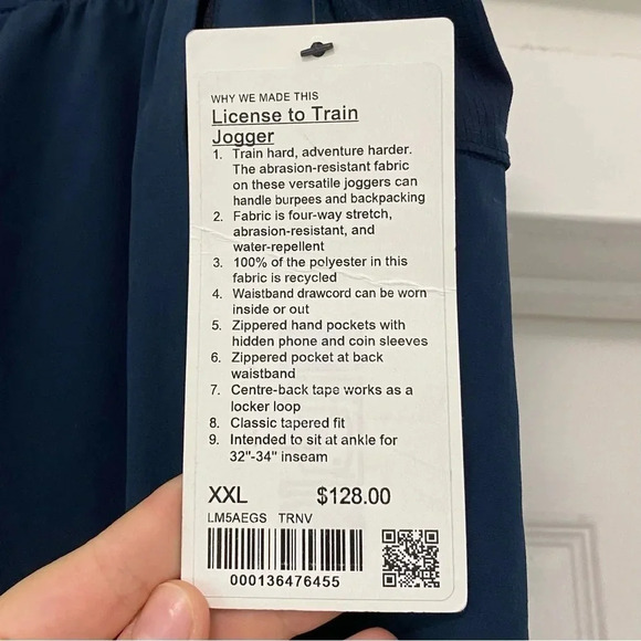 Lululemon Dark Blue License To Train Joggers - Picture 7 of 8